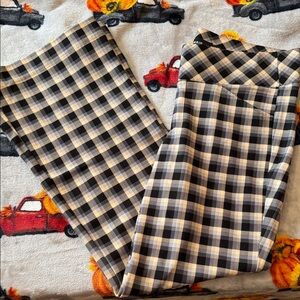 Torrid Black and Tan Plaid trousers